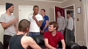 Twink loses a bet and has to fuck in an orgy