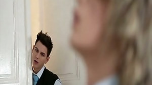 Two sexy school twinks try gay sex first time ever