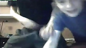 Frisky emo twinks fool around and jack off on webcam