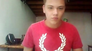 Sexy euro twink likes to cock tease homos on webcam